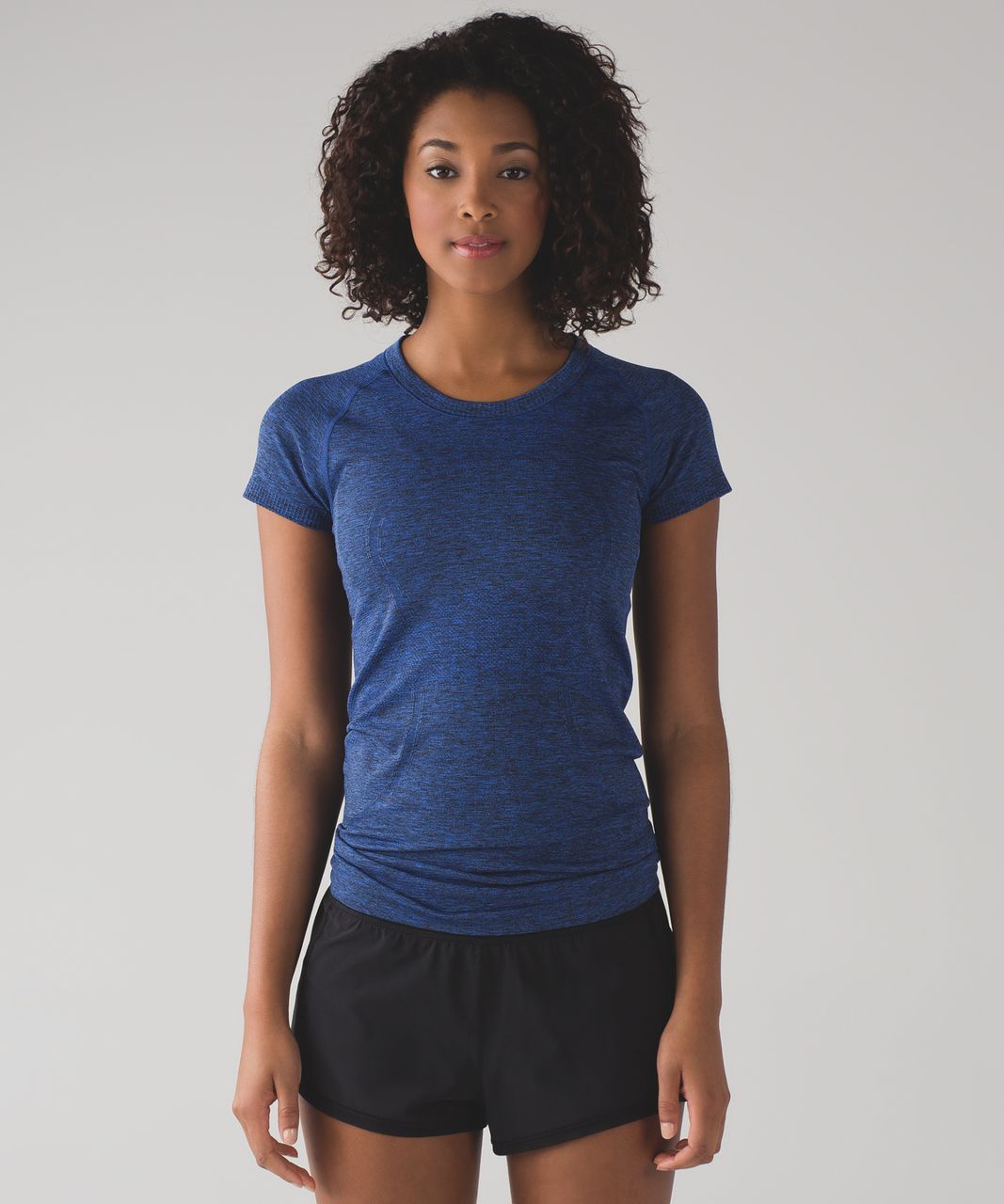 Lululemon Swiftly Tech Long Sleeve Crew - Cerulean Blue / Black - lulu  fanatics