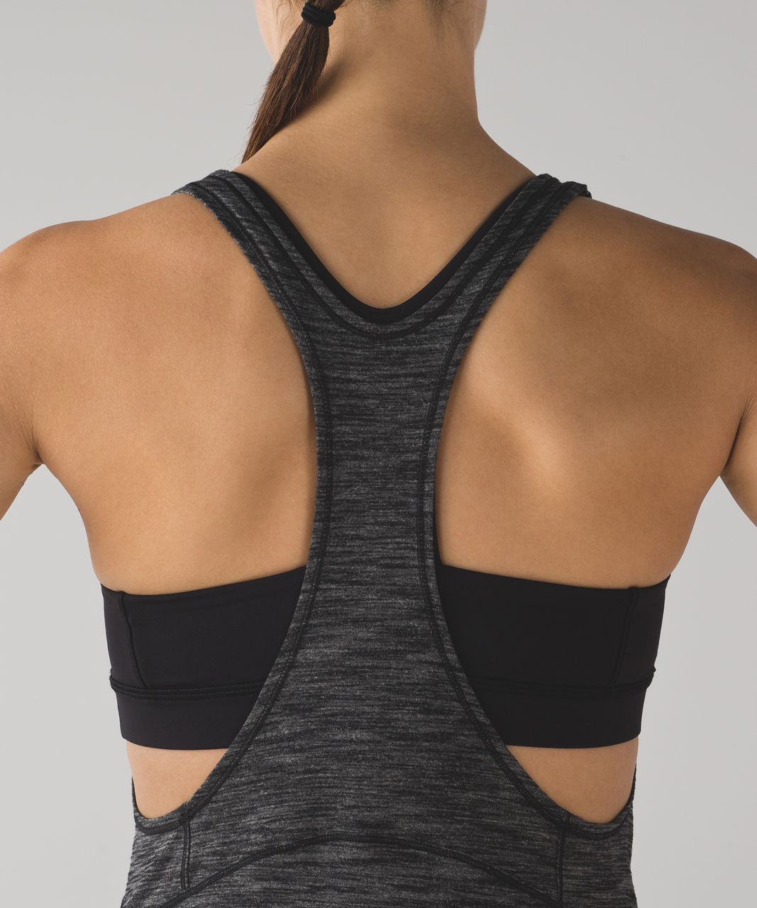 Lululemon On Track Tank - Heathered Black / Black