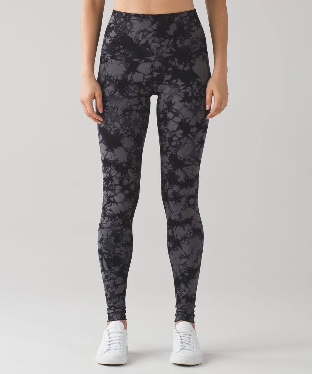 Lululemon Wunder Under Pant - Heathered Herringbone Heathered Black White /  Black - lulu fanatics