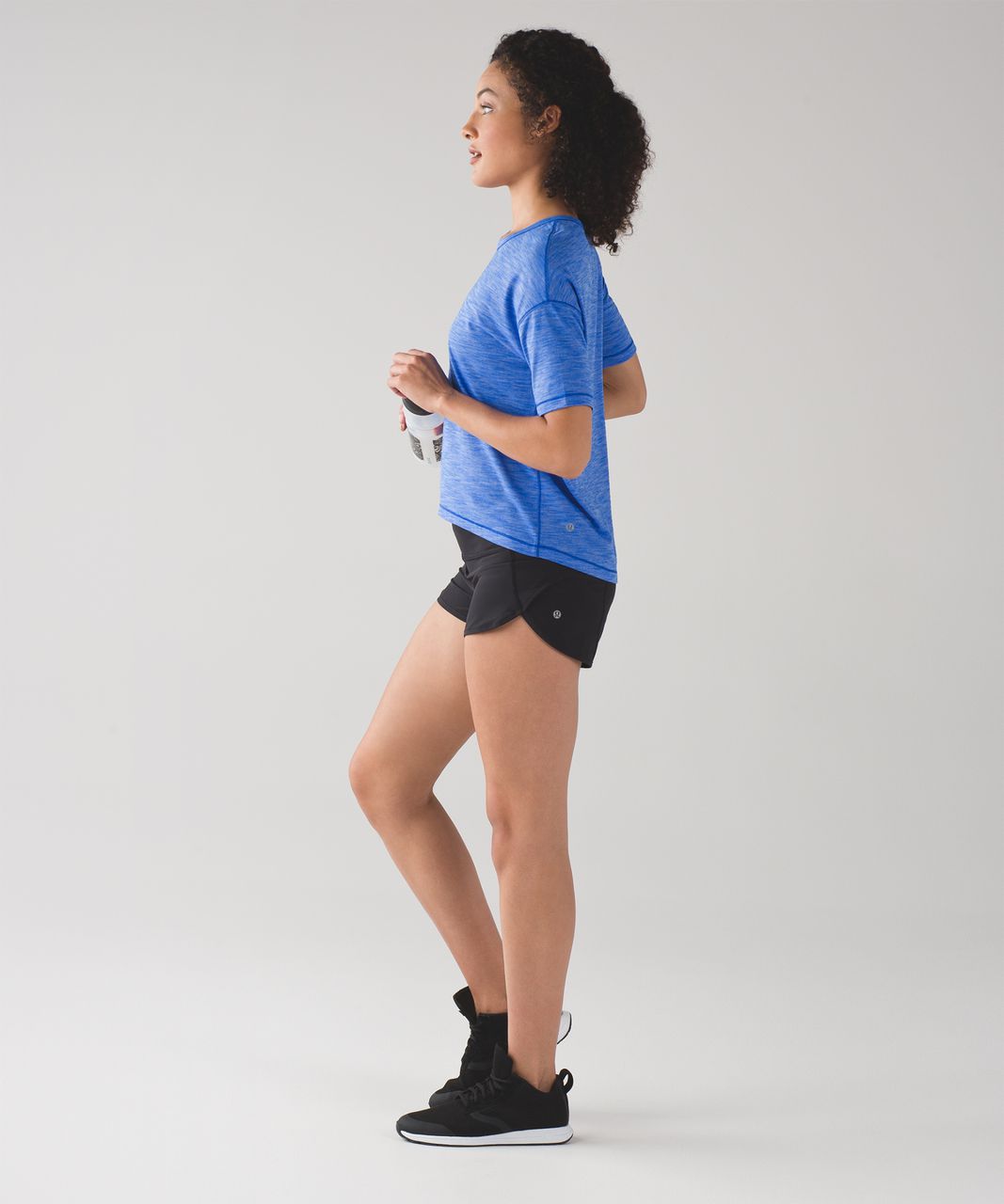 Lululemon Run It Out Tee - Heathered Cerulean Blue