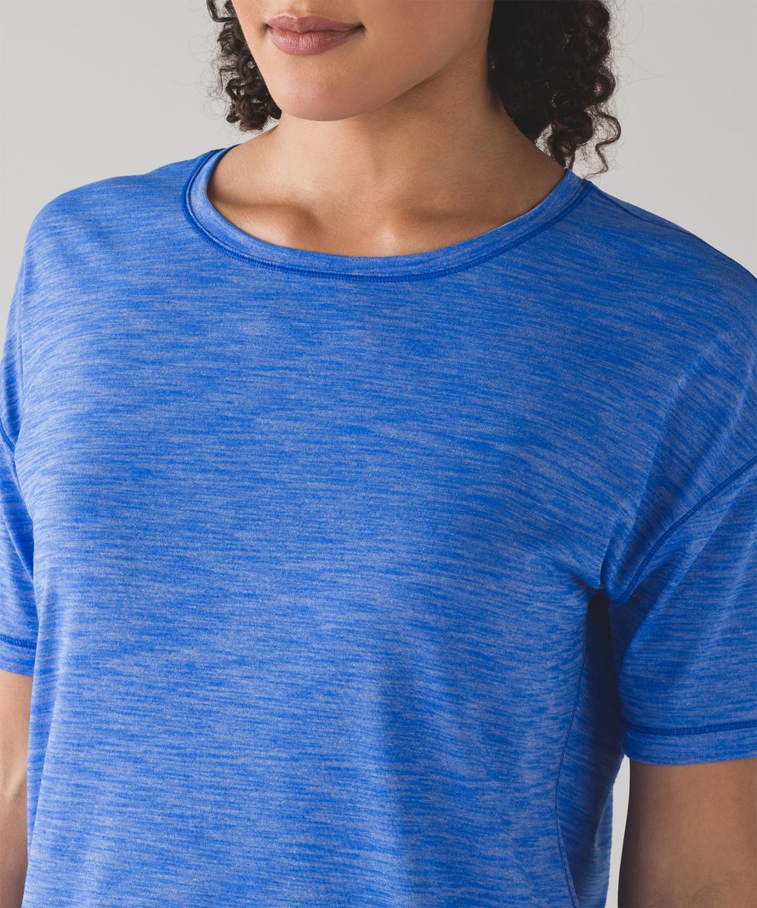 Lululemon Run It Out Tee - Heathered Cerulean Blue