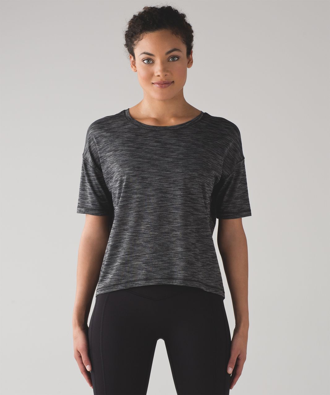 Lululemon Run It Out Tee - Heathered Black