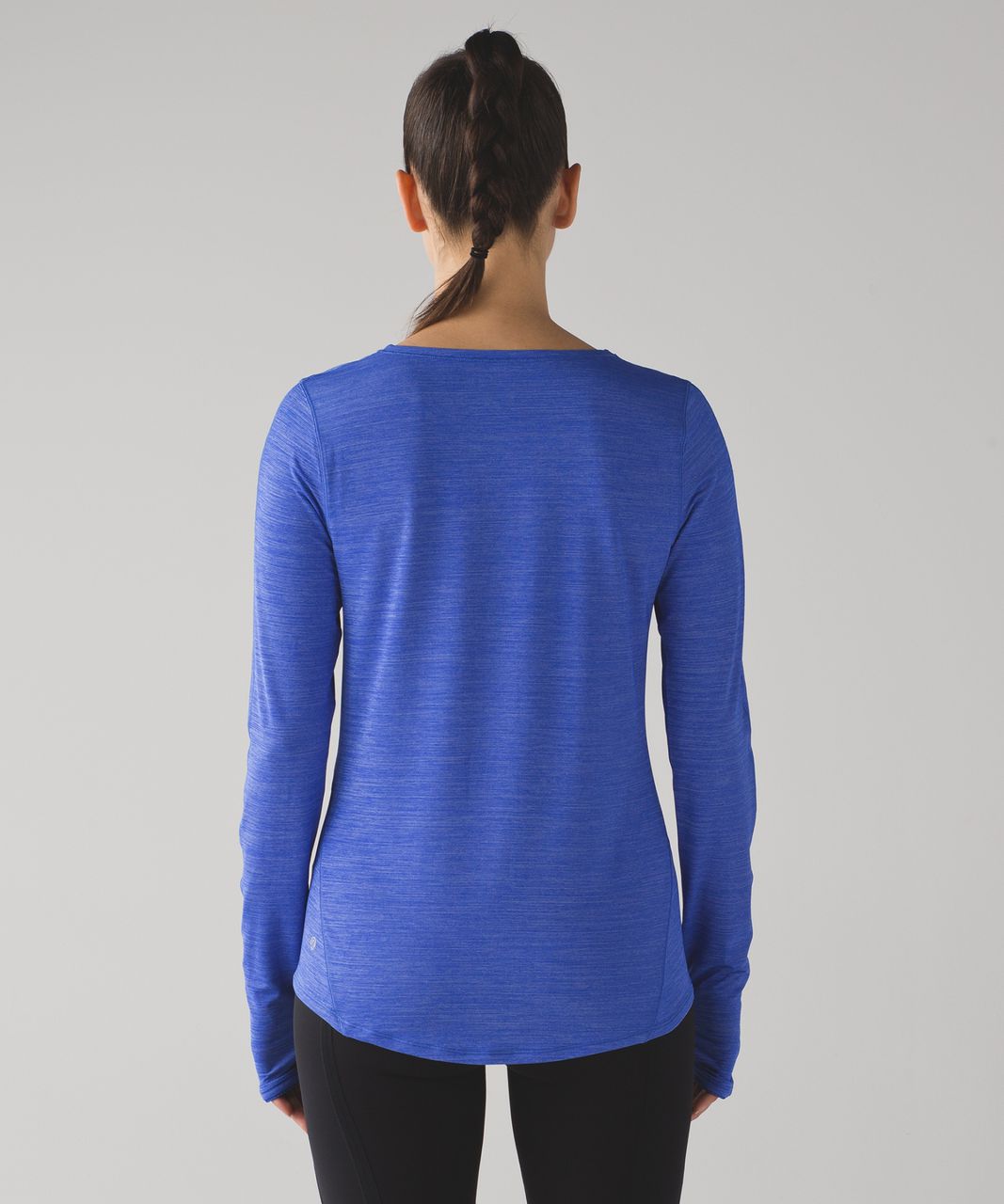 Lululemon On Track Long Sleeve - Heathered Cerulean Blue