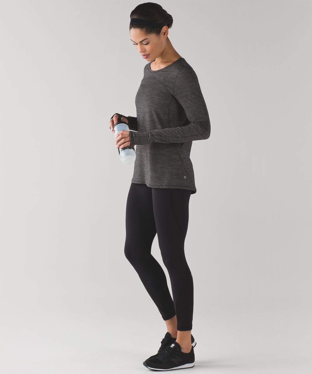 Lululemon On Track Long Sleeve - Heathered Black