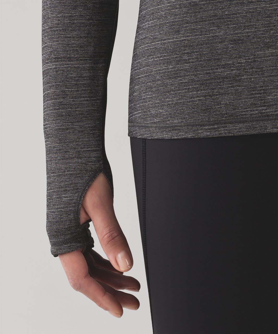 Lululemon On Track Long Sleeve - Heathered Black