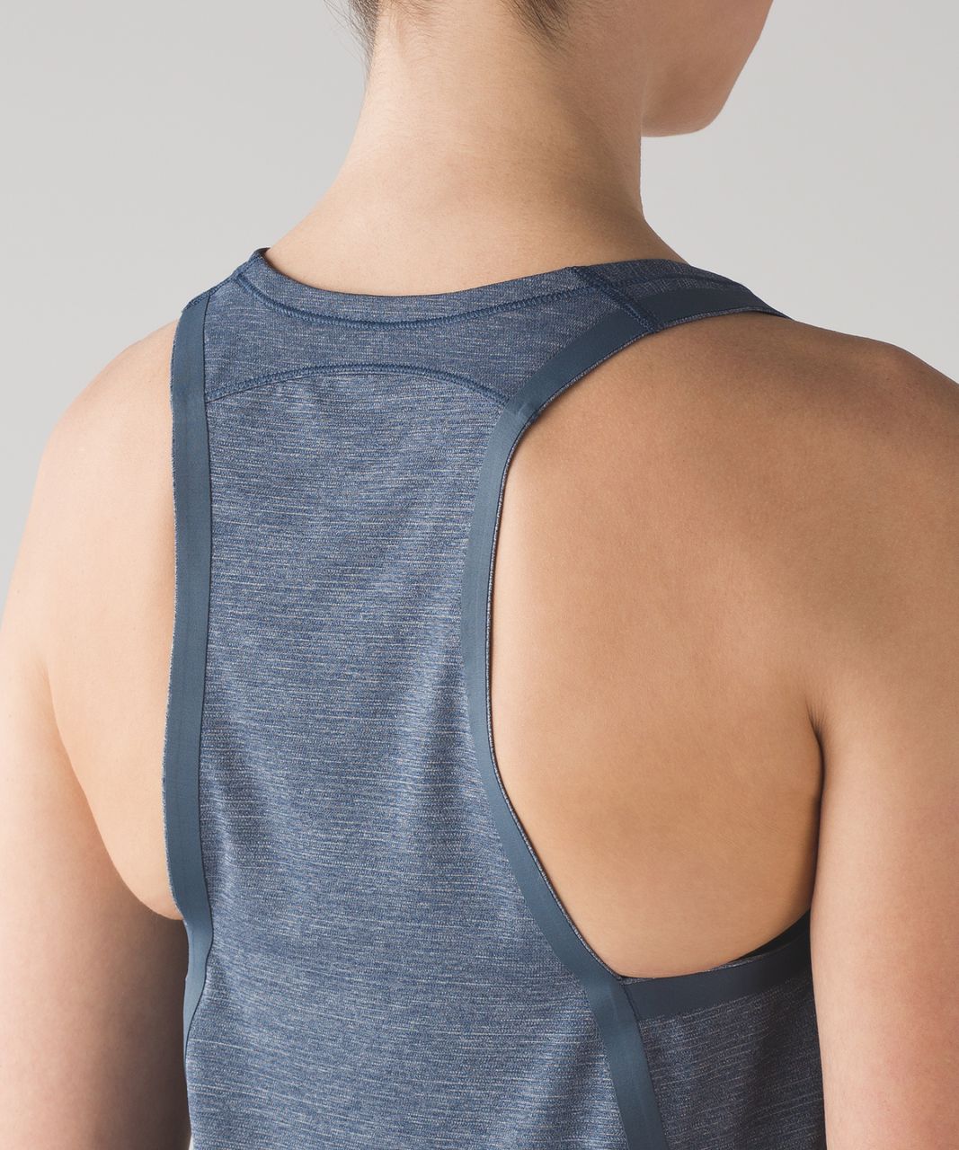 Lululemon On Track Singlet - Heathered Astro Blue