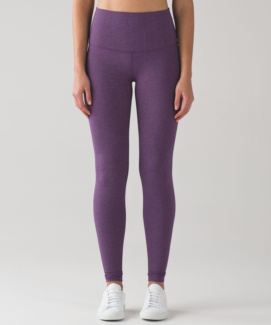 Lululemon Wunder Under Pant (Hi-Rise) (Luxtreme) - Giant Herringbone Black  Grape Heathered Tender Violet - lulu fanatics