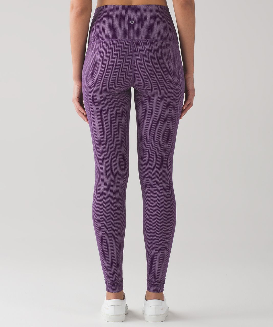 My Superficial Endeavors: Lululemon Wunder Under Pant in Giant Houndstooth  Dip Dye & Beyond Yoga Gathered Legging in Plum