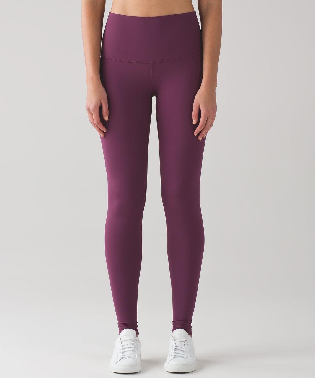 Lululemon Wunder Under Crop Cyber Red Grape Bordeaux Drama Yoga Leggings  Size: 8