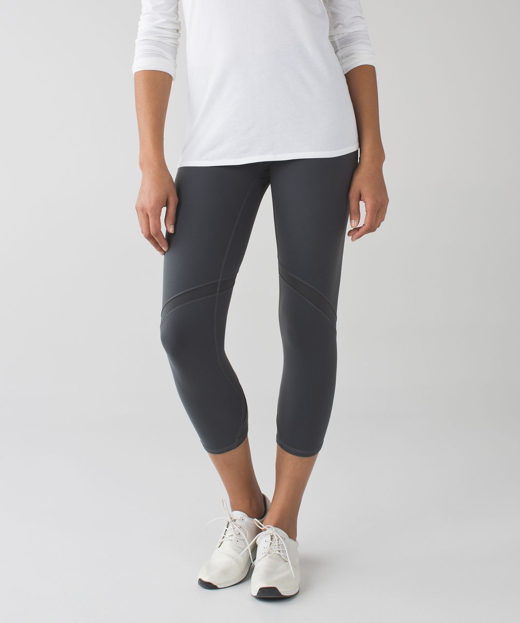 Lululemon Wunder Under Crop (Hi-Rise) (Shine On 21") - Dark Slate