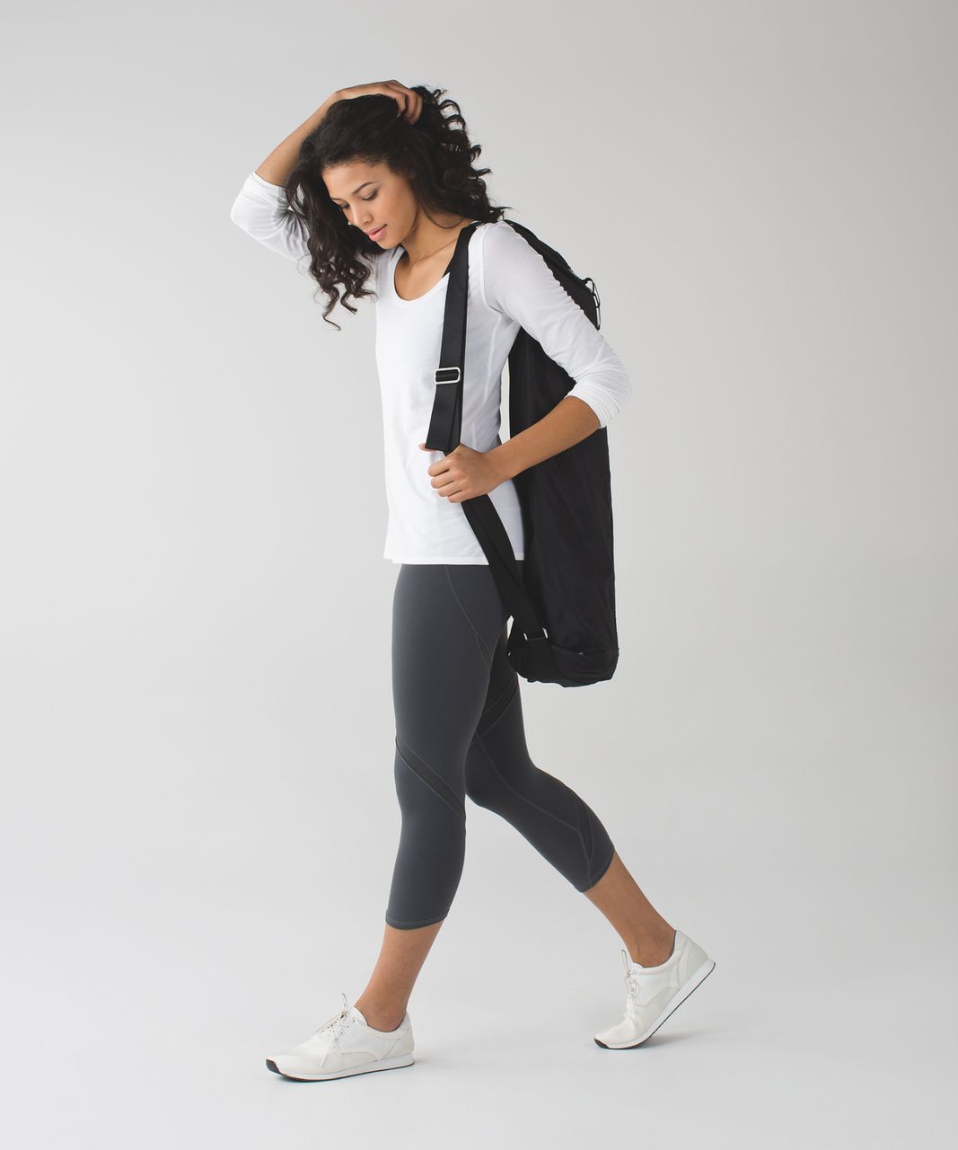 Lululemon Wunder Under Crop (Hi-Rise) (Shine On 21") - Dark Slate