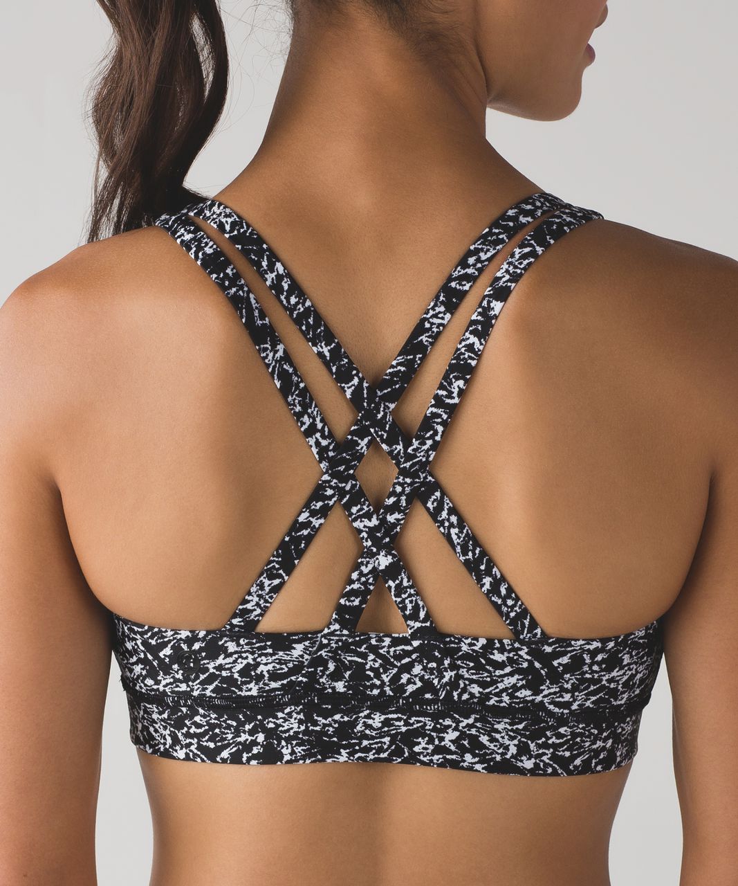 Lululemon Energy Bra - Nami Wave White Black - lulu fanatics