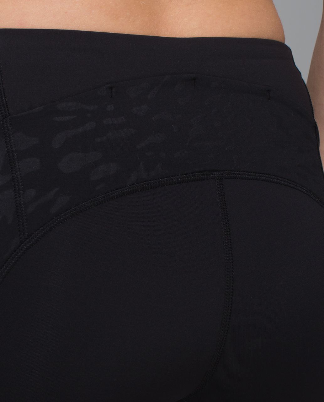 Lululemon Stash It Crop - Animal Swirl Embossed Black / Black - lulu ...