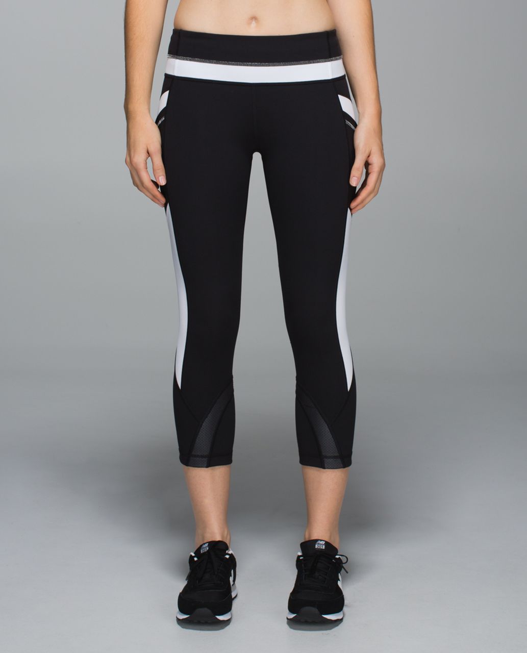 lululemon athletica, Pants & Jumpsuits, Lululemon Run Inspire Crop Ii  Black Pink Luxtreme Womens Size 2