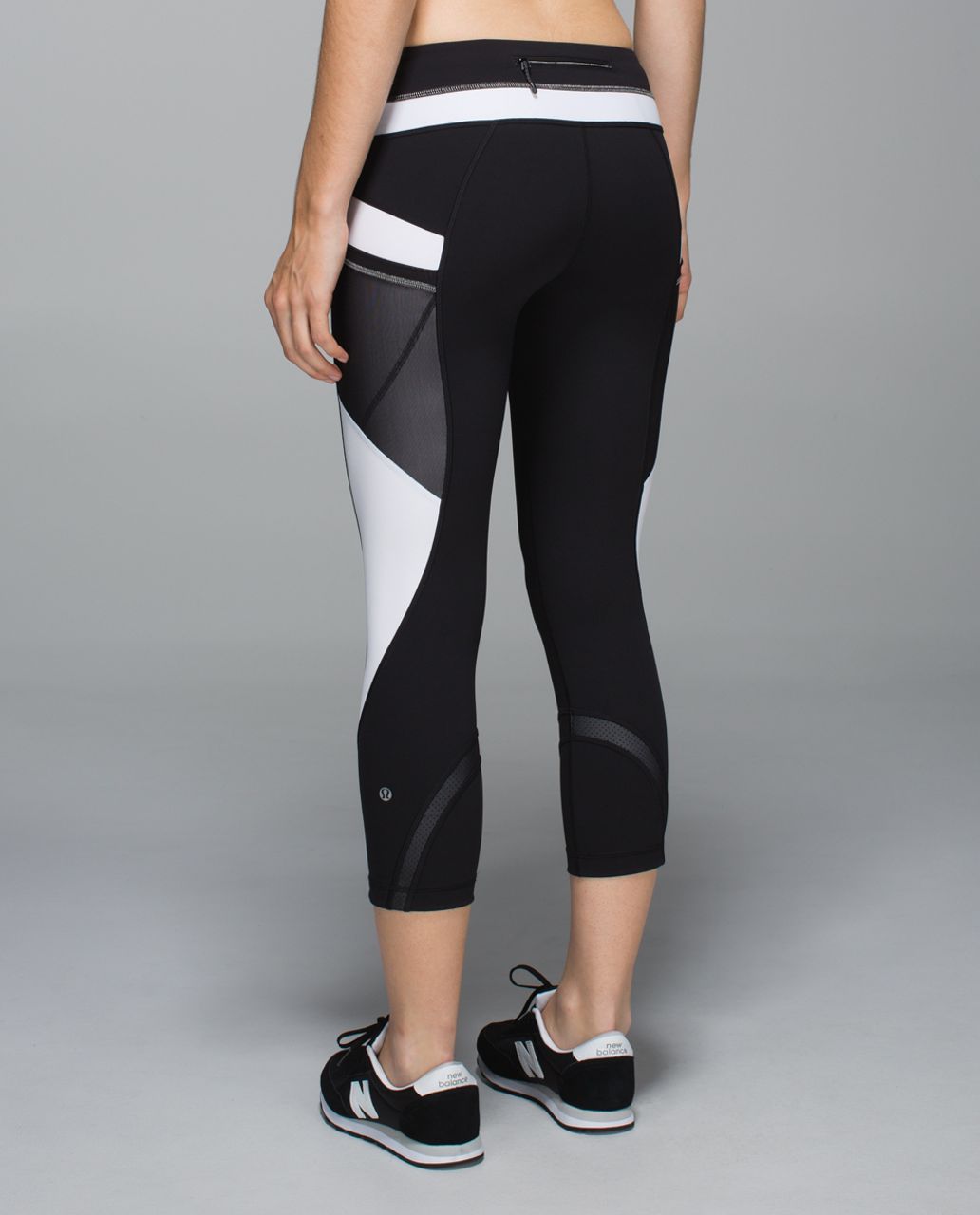 Lululemon Run: Inspire Crop II *Block-It Pocket - Black / Black - lulu  fanatics