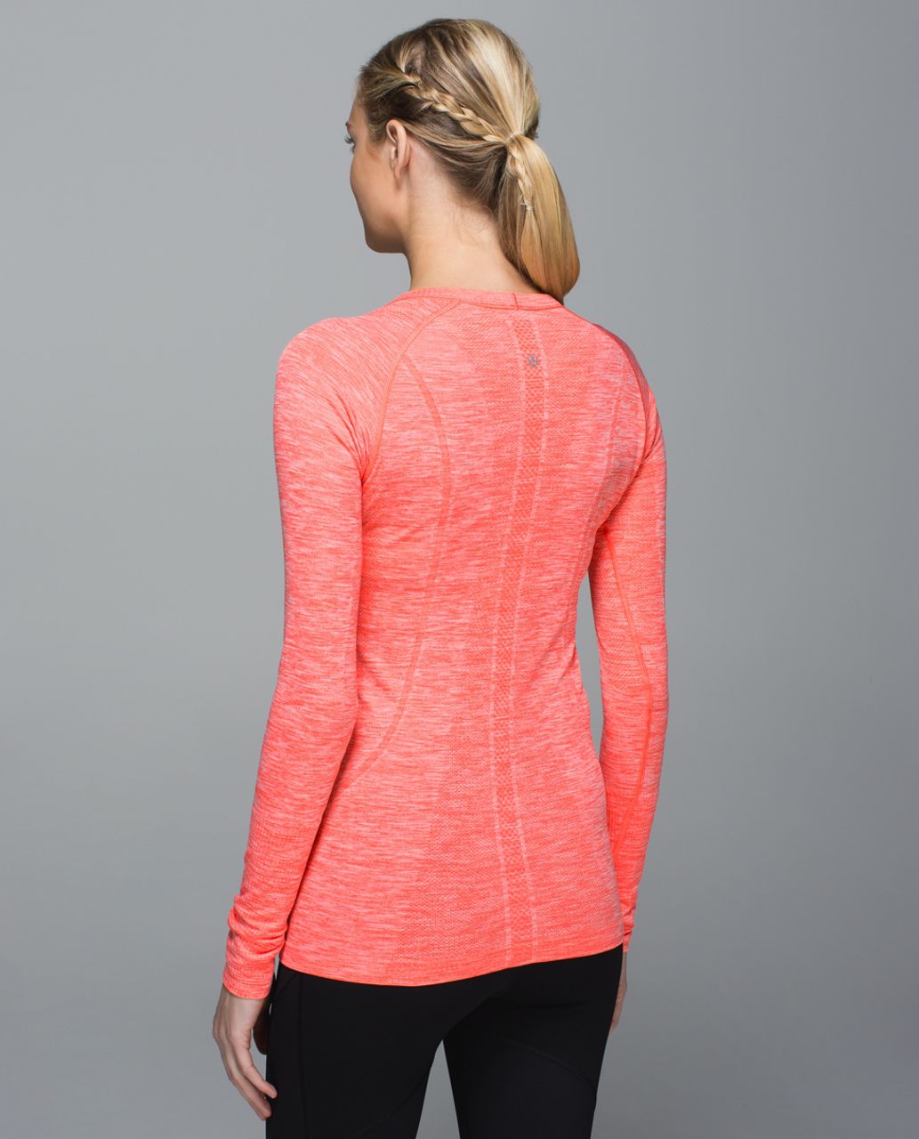 Lululemon Run:  Swiftly Tech Long Sleeve Crew - Space Dye Heathered Atomic Red