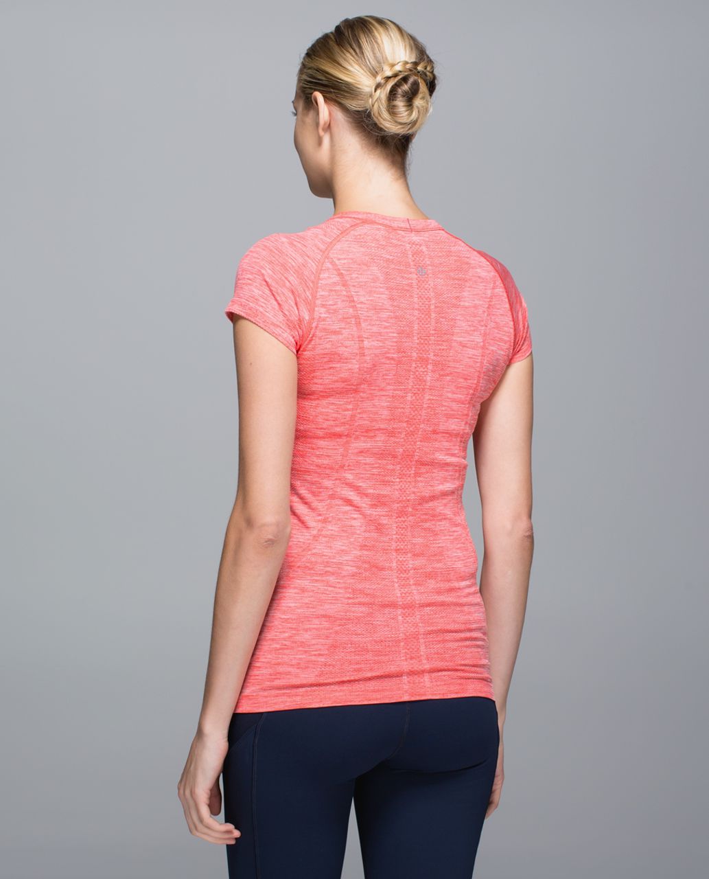 Lululemon Run:  Swiftly Tech Short Sleeve Crew - Space Dye Heathered Atomic Red