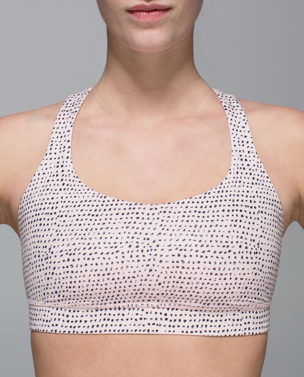 Lululemon 50 Rep Bra - Speckle Dot Parfait Pink Black / Parfait Pink