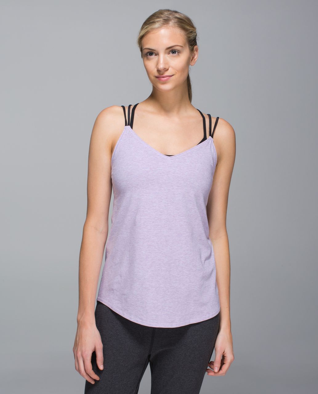 Lululemon Deep V Tank - Heathered Lilac - lulu fanatics