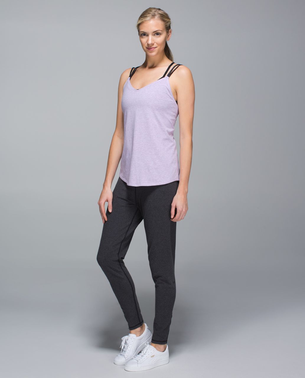 Lululemon Breezy Tank - Heathered Pretty Purple / Deep Coal