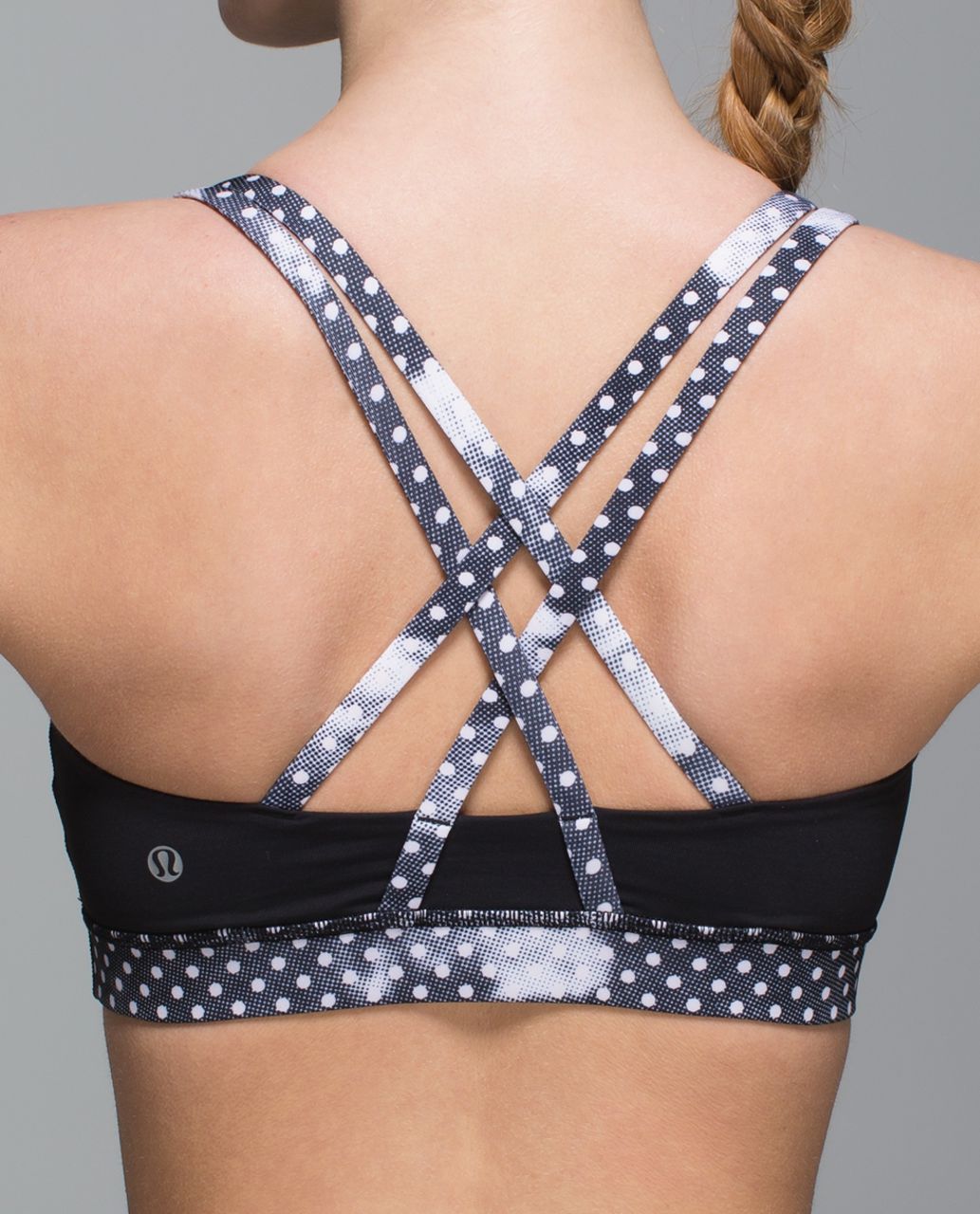 Lululemon Energy Bra - Black / Dream Rose Stripe Neutral Blush Black