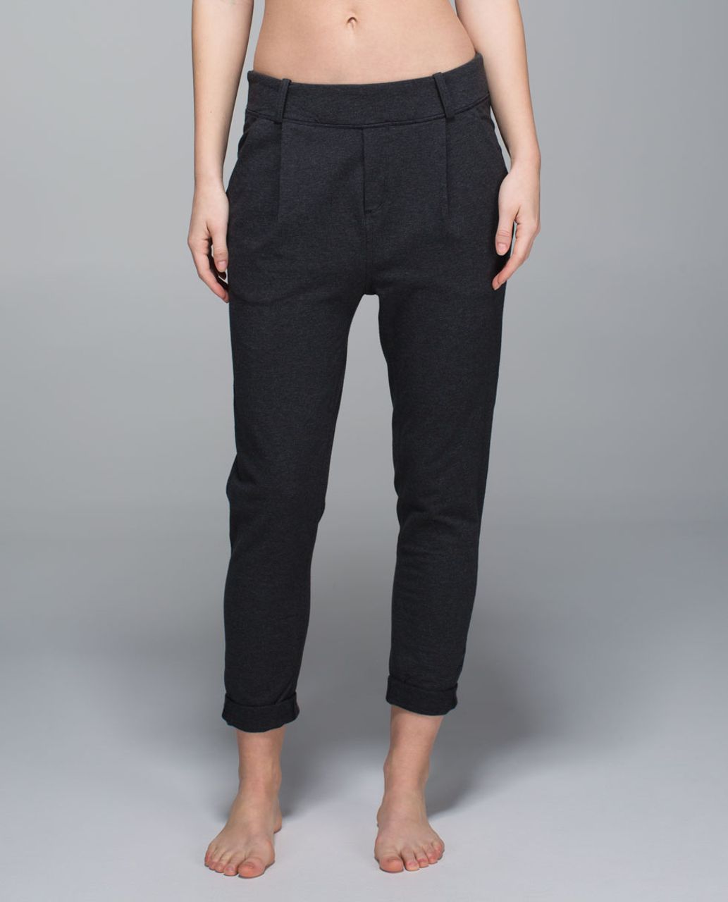 Lululemon Stress Less Pant - Heathered Marled Black / Black