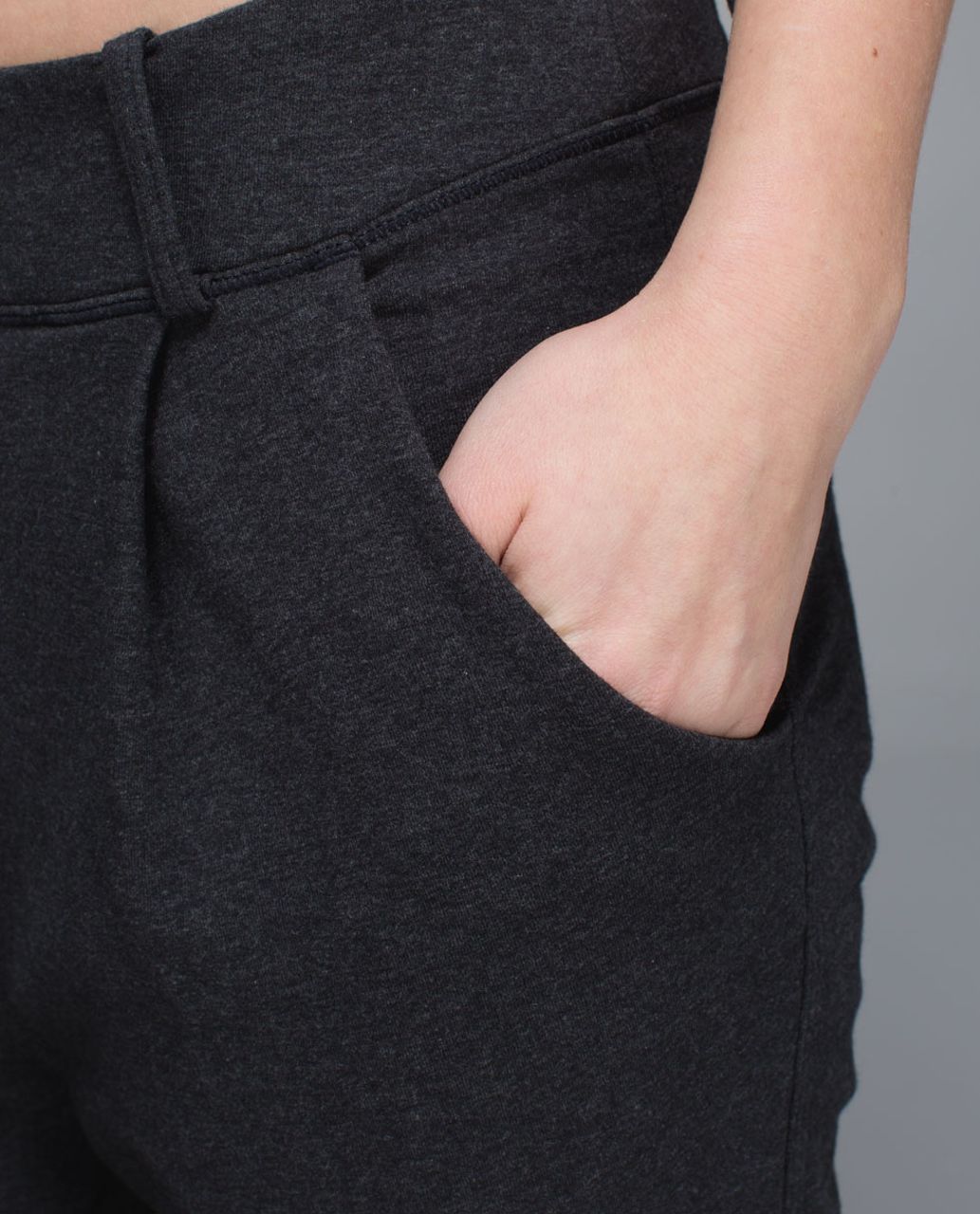 Lululemon Stress Less Pant - Heathered Marled Black / Black