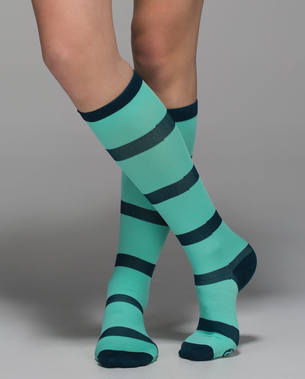 Lululemon Womens Keep It Tight Sock - Distance Stripe Menthol Alberta Lake