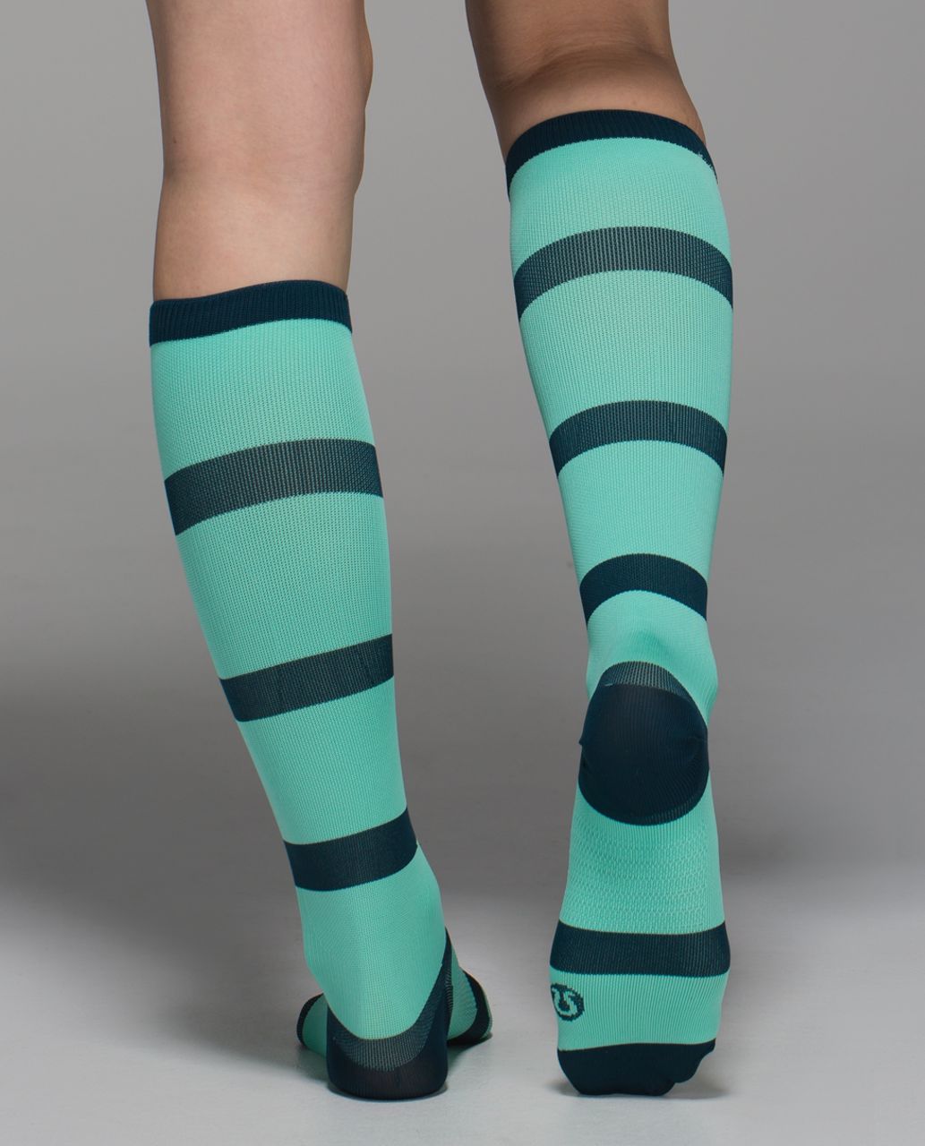 Lululemon Womens Keep It Tight Sock - Distance Stripe Menthol Alberta Lake