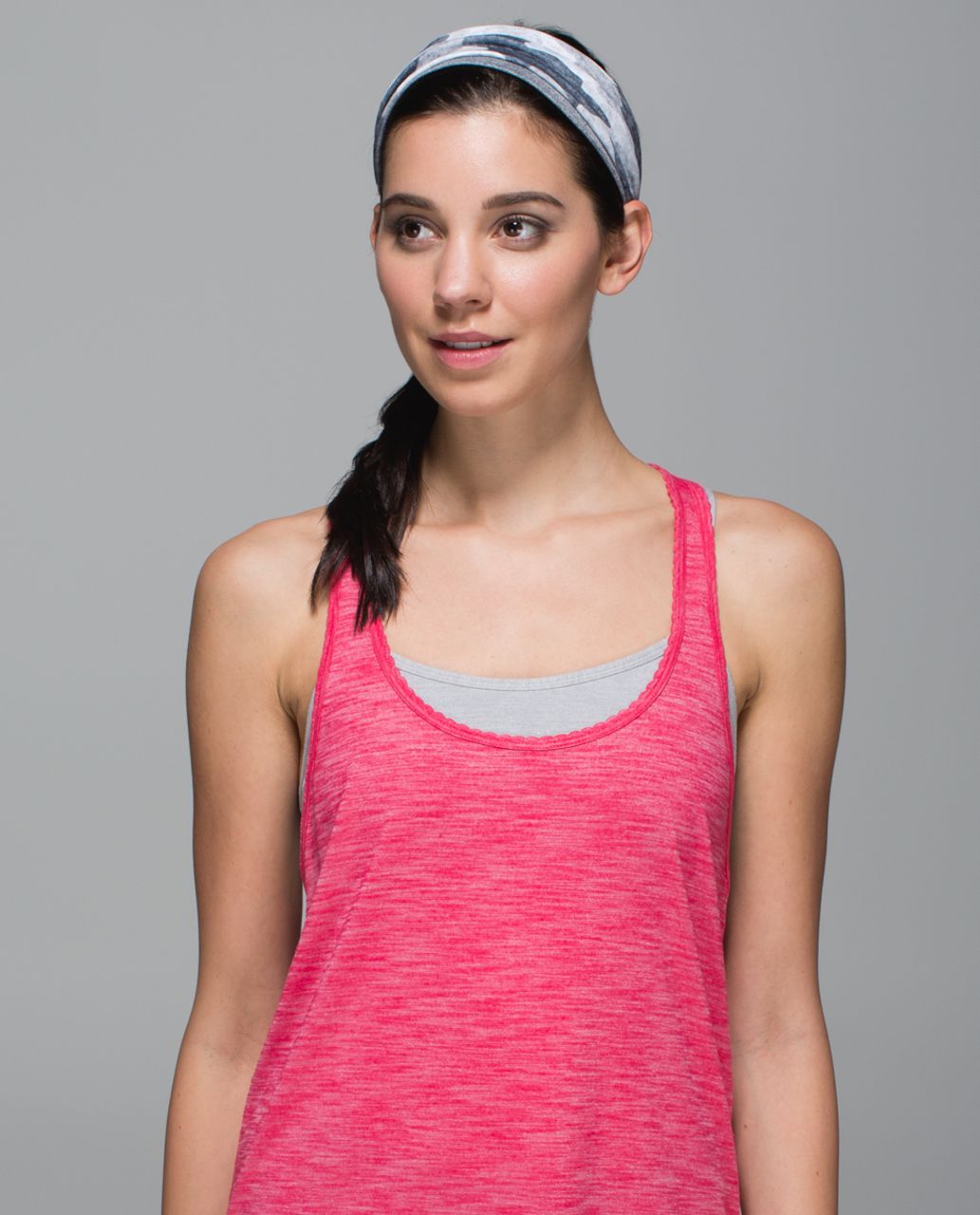 Lululemon Bang Buster Headband *Reversible - Lotus Camo Remix Heathered Slate Multi / Heathered Slate