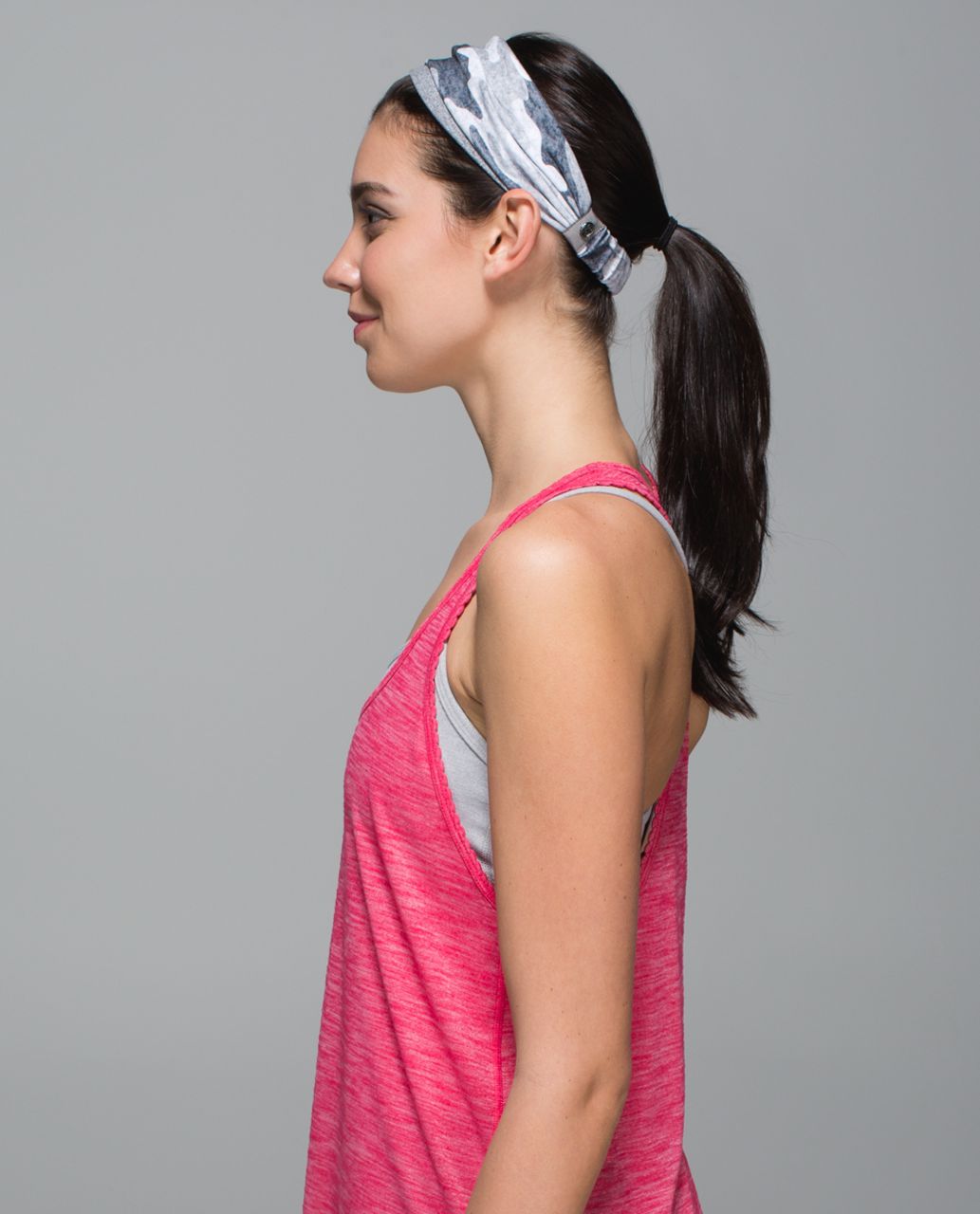 Lululemon Bang Buster Headband *Reversible - Lotus Camo Remix Heathered Slate Multi / Heathered Slate