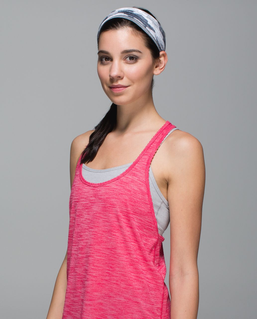 Lululemon Bang Buster Headband *Reversible - Lotus Camo Remix Heathered Slate Multi / Heathered Slate