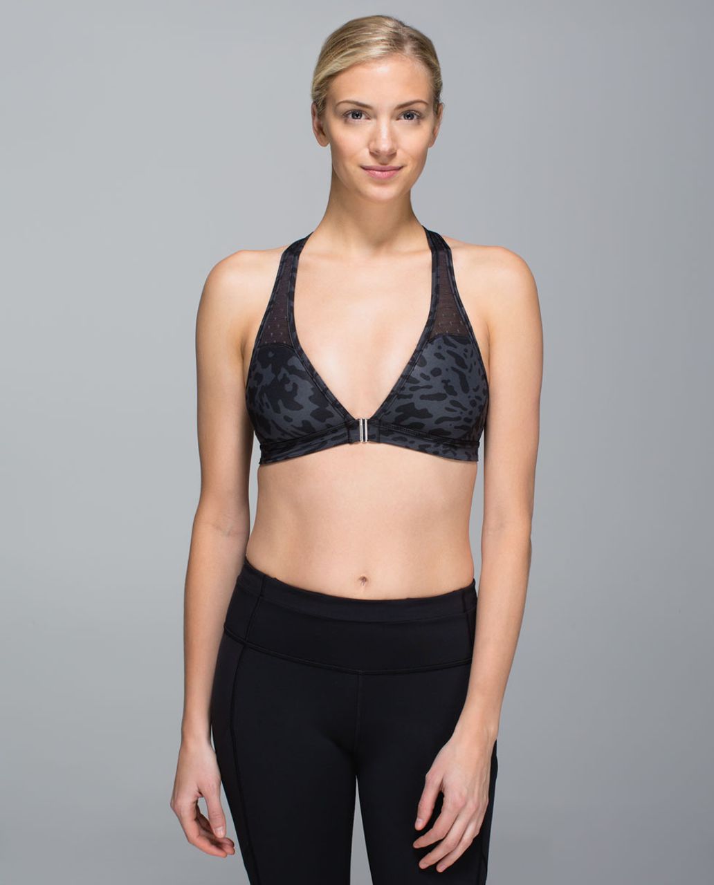 Lululemon Easy Breath Bra - Animal Swirl Deep Coal Black