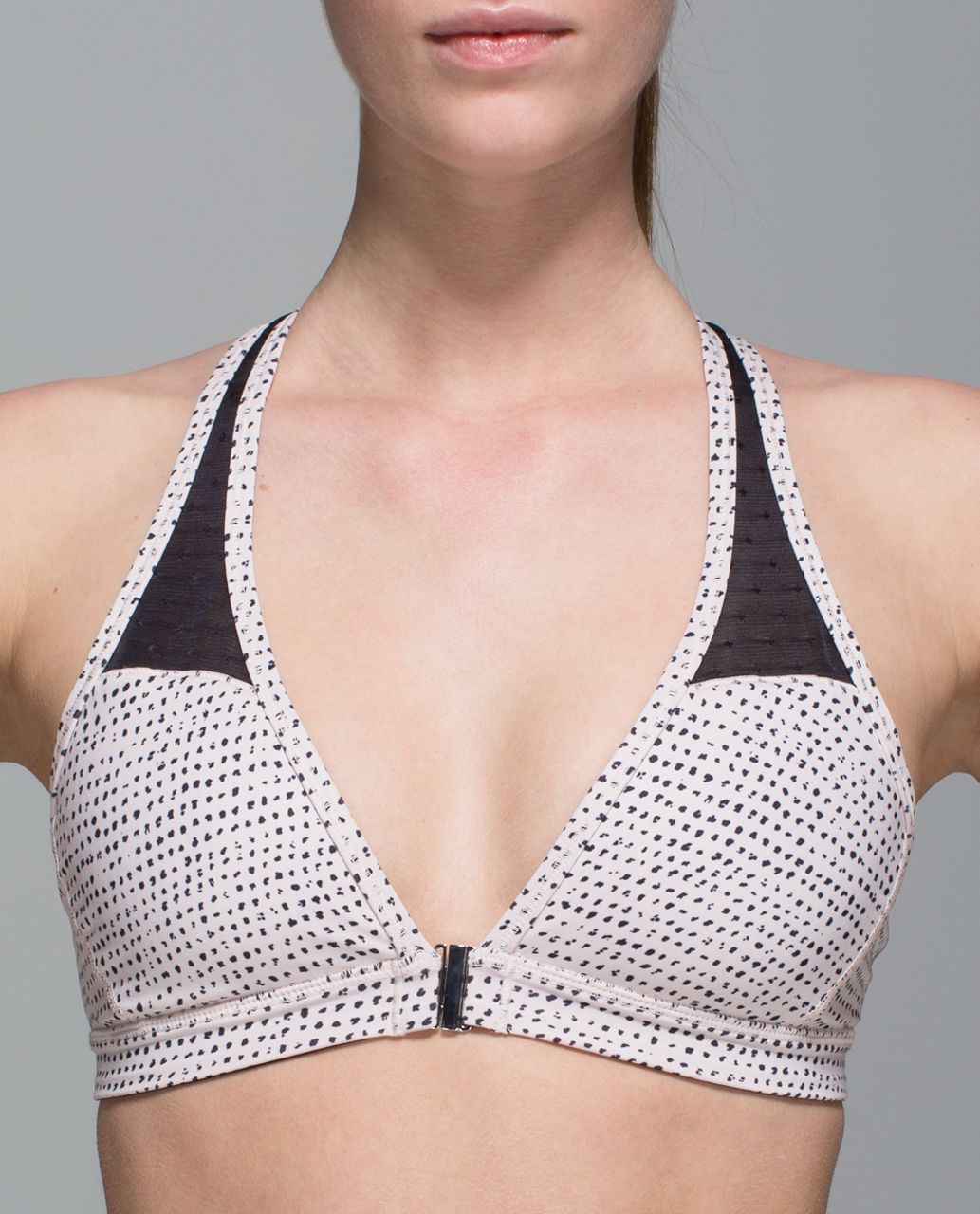 Lululemon Easy Breath Bra - Speckle Dot Parfait Pink Black