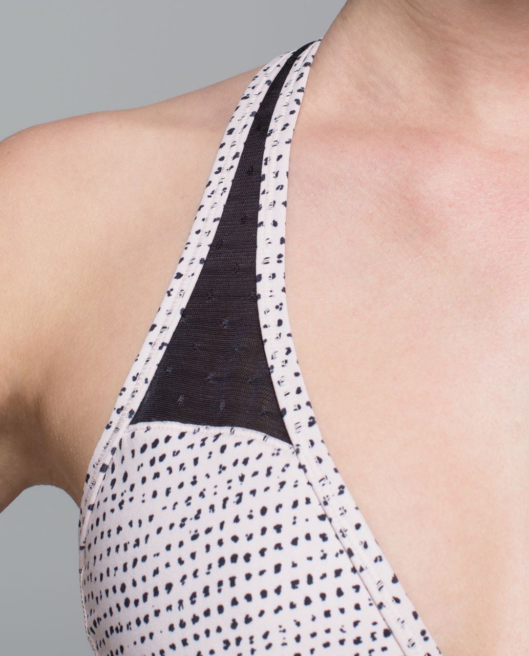 Lululemon Easy Breath Bra - Speckle Dot Parfait Pink Black