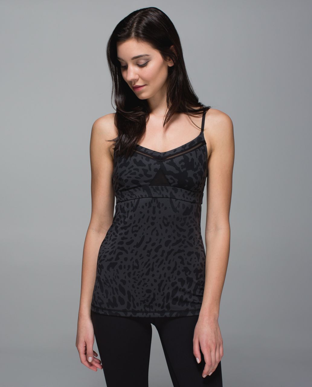 Lululemon Just Breathe Tank - Animal Swirl Deep Coal Black