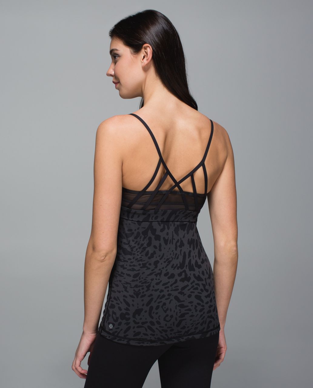 Lululemon Just Breathe Tank - Animal Swirl Deep Coal Black