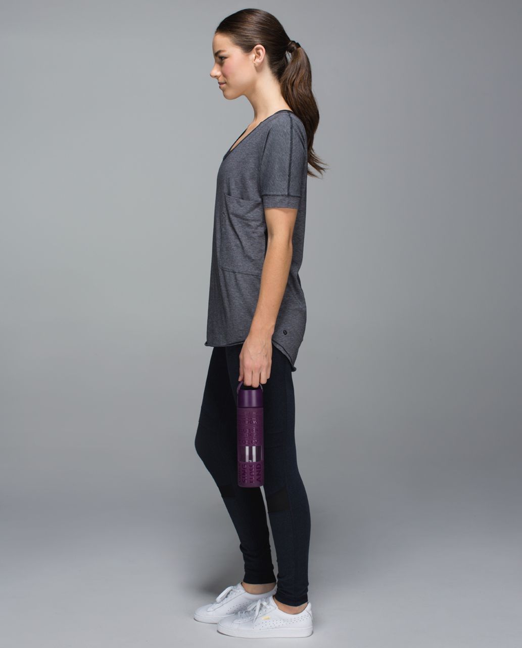 Lululemon Motivate Pant - Heathered Inkwell / Black