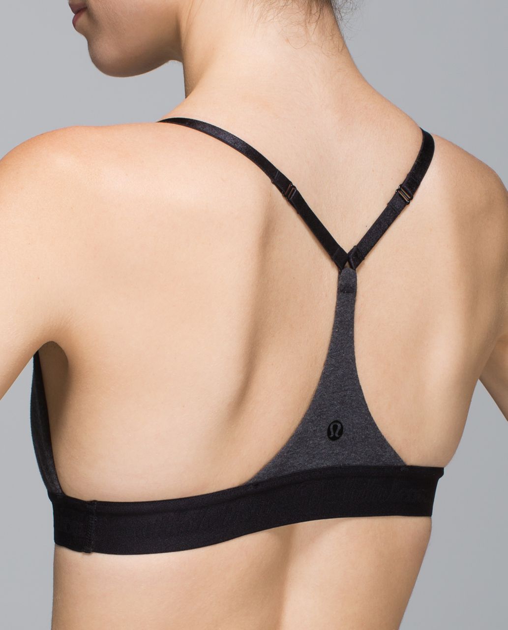 Lululemon Live Natural Bra II - Heathered Black - lulu fanatics