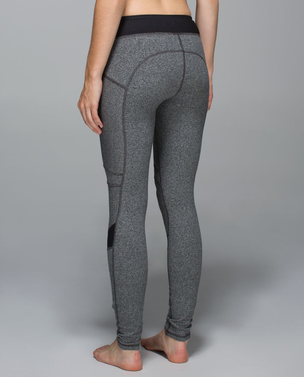 Lululemon Motivate Pant - Heathered Speckled Black / Black