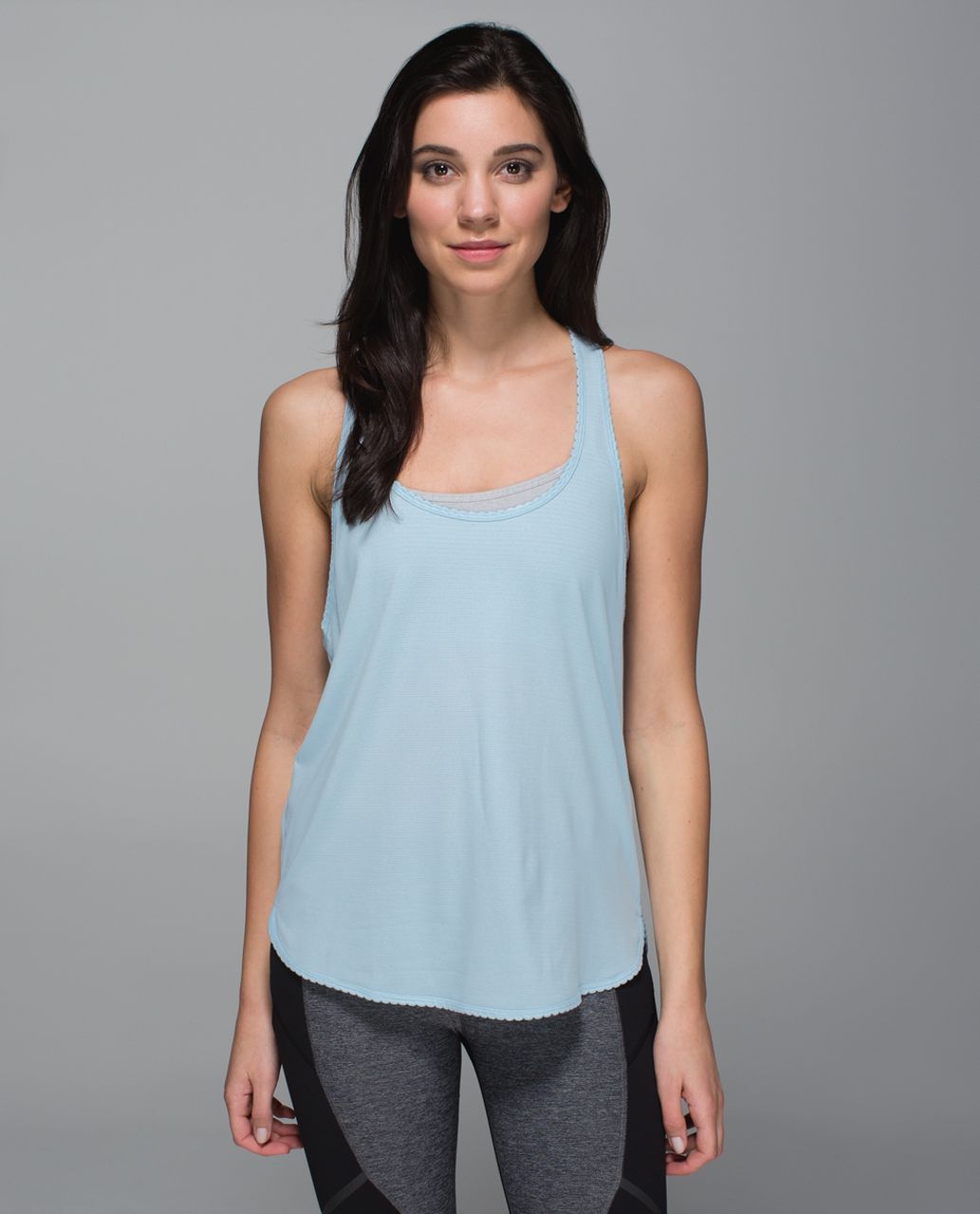 Lululemon 105 F Singlet - Heathered Caspian Blue