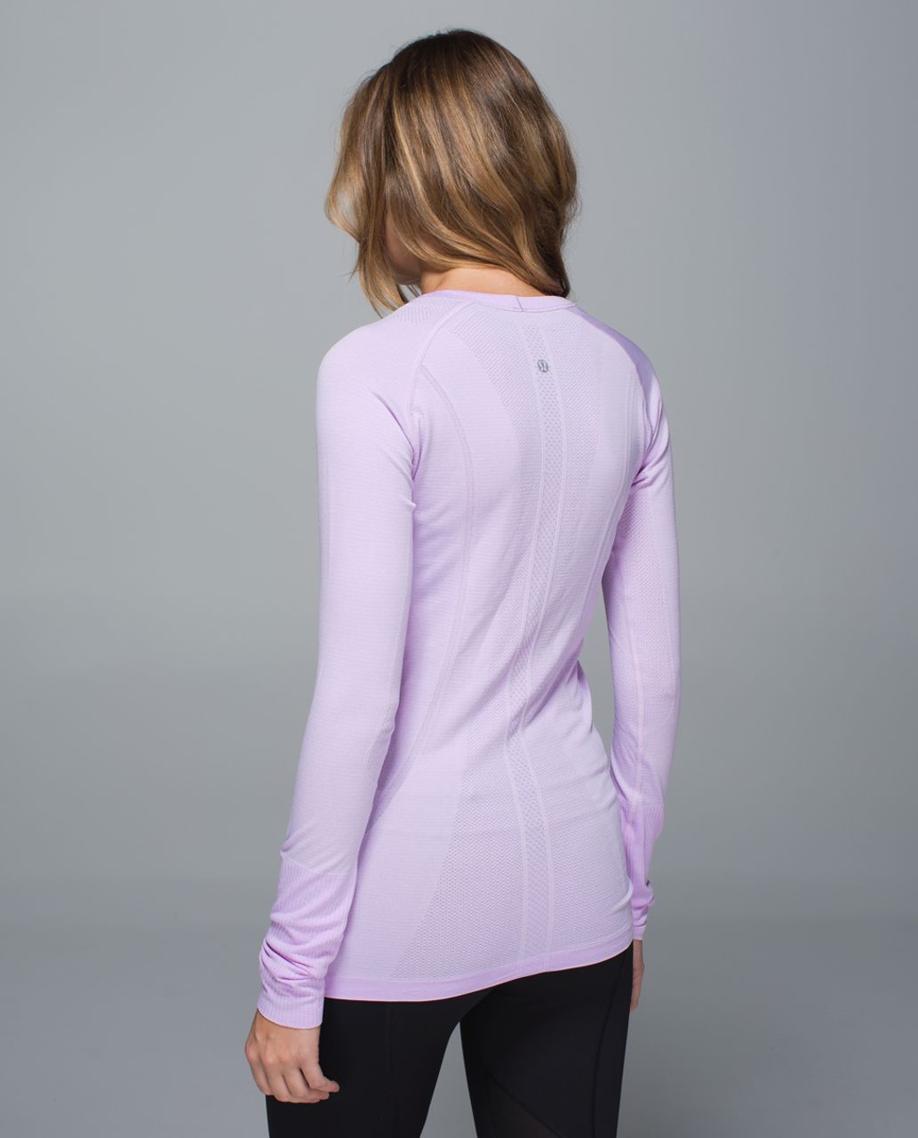 LULULEMON Swiftly Tech Long Sleeve Crew 1.0 Original Heathered Grape Size 4  EUC