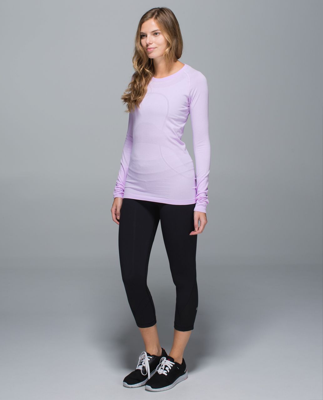 Lululemon Run:  Swiftly Tech Long Sleeve Crew - Heathered Pretty Purple