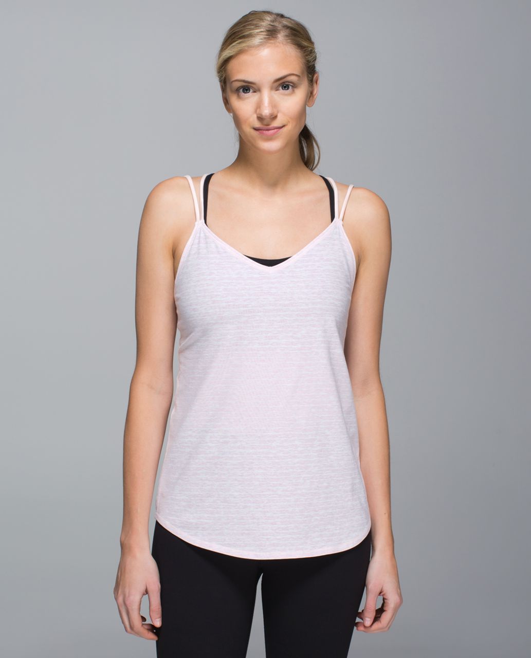 Lululemon Breezy Tank - Parallel Stripe Heathered Parfait Pink ...