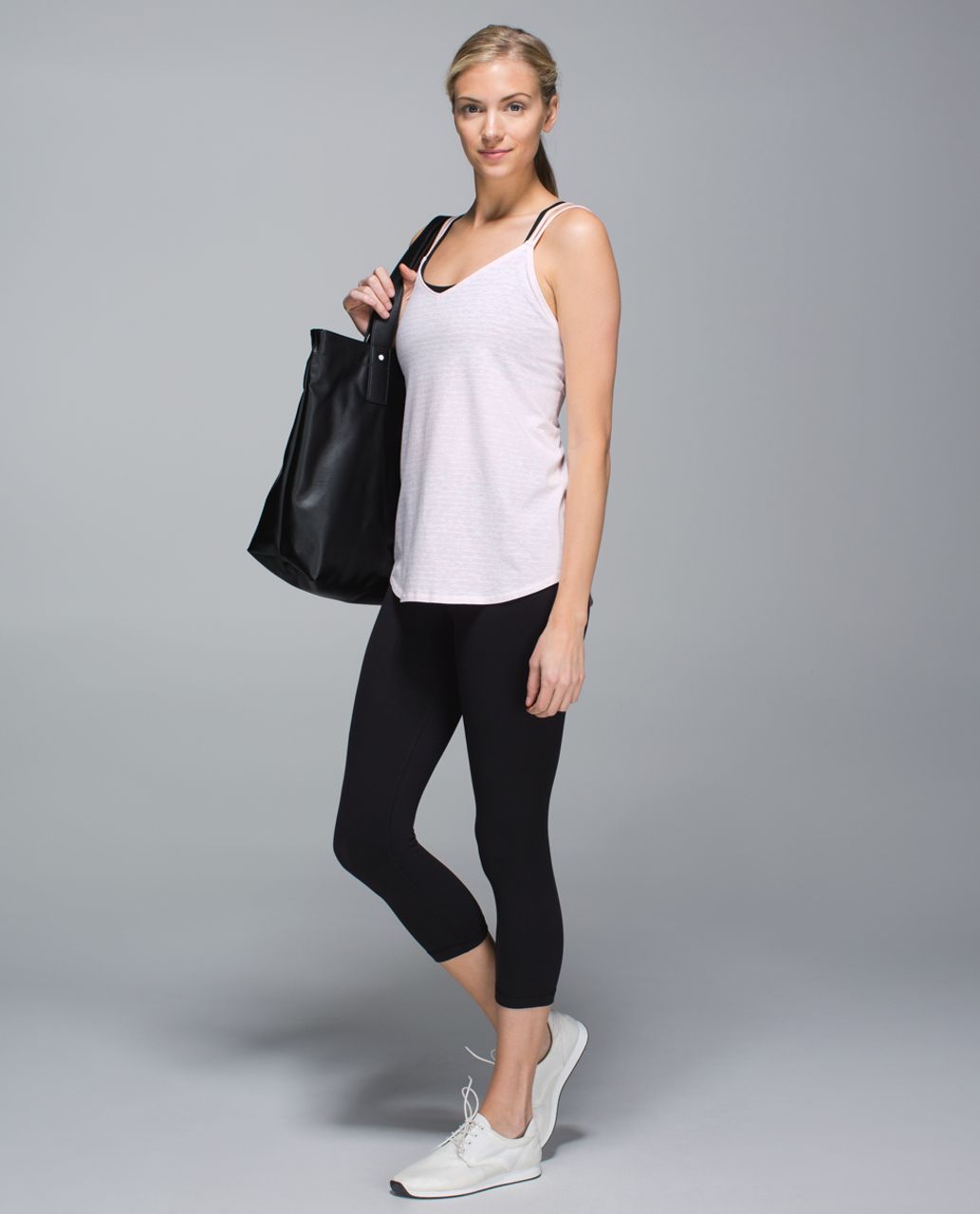 Lululemon Breezy Tank - Parallel Stripe Heathered Parfait Pink Heathered White / Parfait Pink