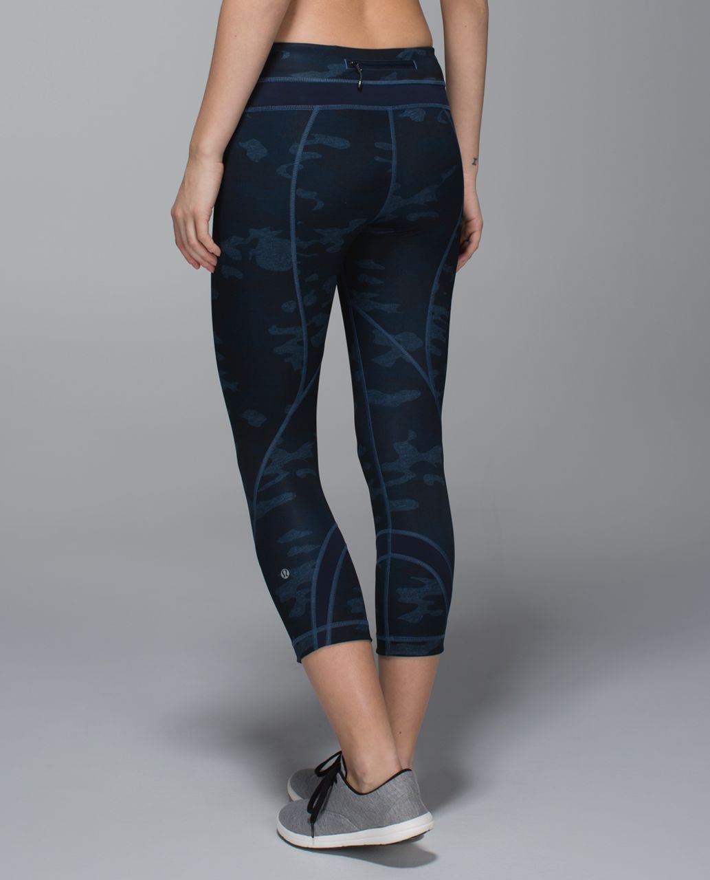 Lululemon Run: Inspire Crop II *All Full-On Luxtreme - Heathered Texture  Lotus Camo Oil Slick Blue / Inkwell - lulu fanatics