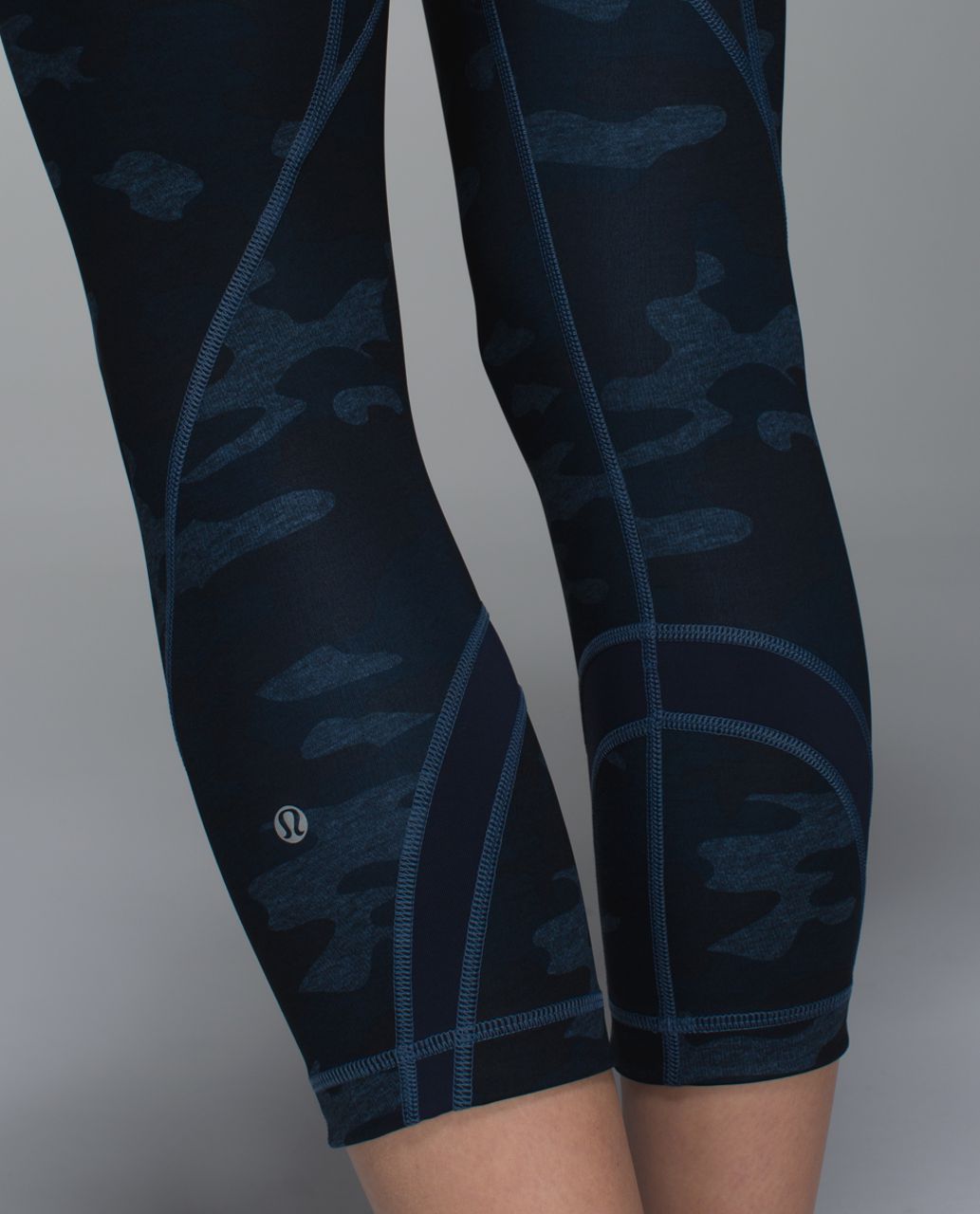 Lululemon Run: Inspire Crop II *All Full-On Luxtreme - Heathered Texture  Lotus Camo Oil Slick Blue / Inkwell - lulu fanatics