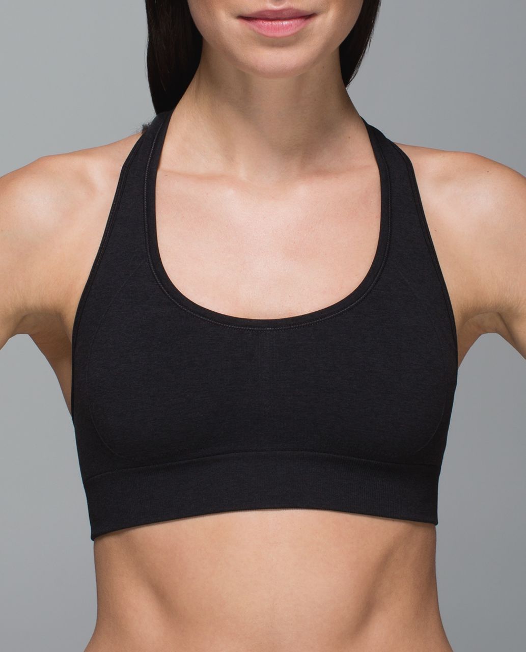 Lululemon Ebb and Flow Racerback Sports Bra REVERSIBLE Gray Black Size: 4/6