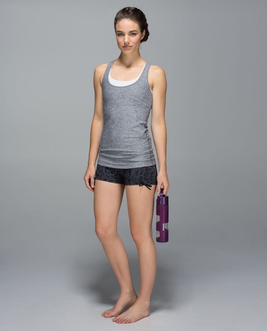 Lululemon Hot Hot Short - Animal Swirl Deep Coal Light