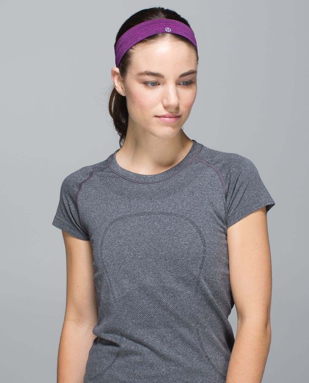 Lululemon Swiftly Headband - Heathered Ultra Violet / Black